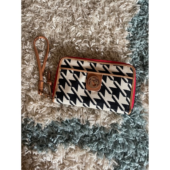 Spartina 449 Stoddard Houndstooth Wristlet Wallet Clutch Organizer‎ Travel Purse - Picture 2 of 4
